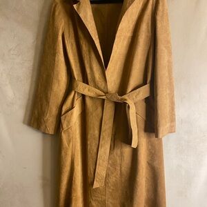 Vintage Lilli Ann Elegant Camel Trench Coat with Belt